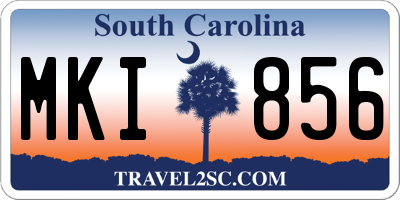 SC license plate MKI856