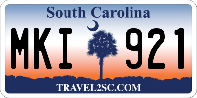 SC license plate MKI921