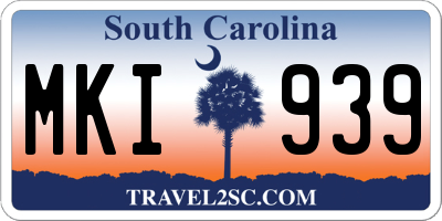 SC license plate MKI939