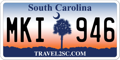 SC license plate MKI946