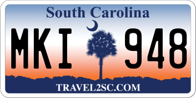 SC license plate MKI948