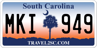 SC license plate MKI949