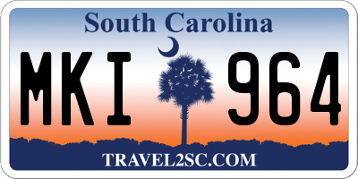 SC license plate MKI964