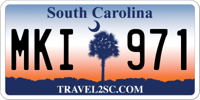 SC license plate MKI971