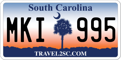 SC license plate MKI995