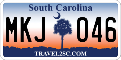 SC license plate MKJ046