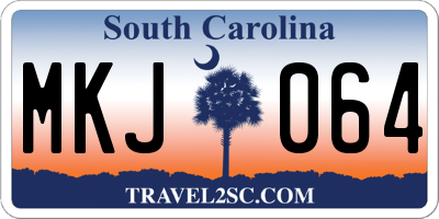 SC license plate MKJ064