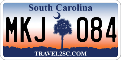 SC license plate MKJ084