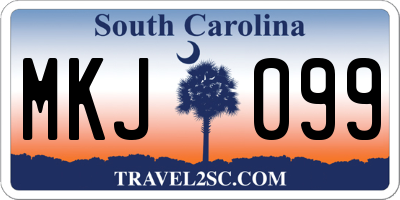 SC license plate MKJ099
