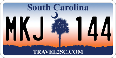 SC license plate MKJ144