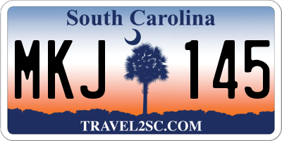 SC license plate MKJ145