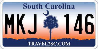 SC license plate MKJ146