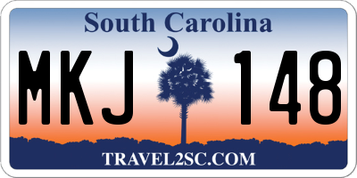 SC license plate MKJ148