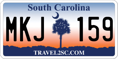 SC license plate MKJ159