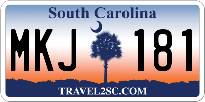 SC license plate MKJ181