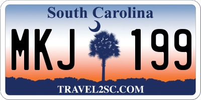 SC license plate MKJ199