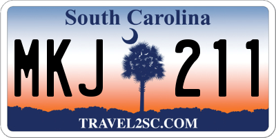 SC license plate MKJ211