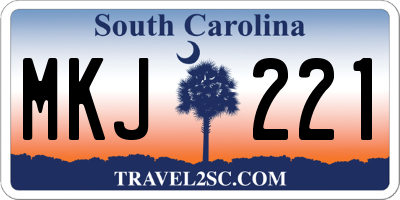 SC license plate MKJ221