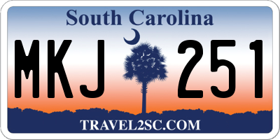 SC license plate MKJ251