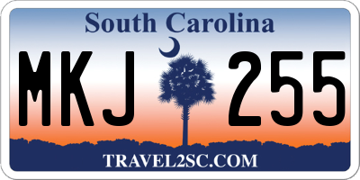 SC license plate MKJ255