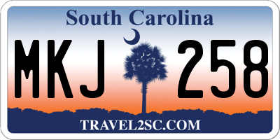 SC license plate MKJ258