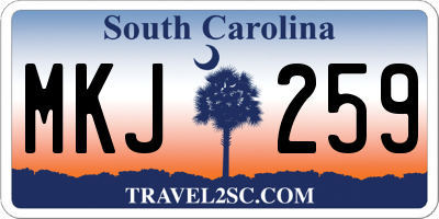 SC license plate MKJ259