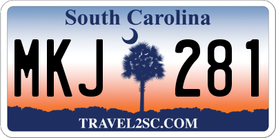 SC license plate MKJ281