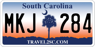 SC license plate MKJ284