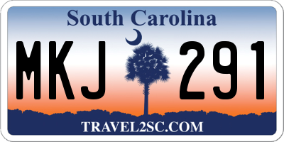 SC license plate MKJ291