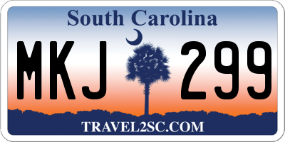 SC license plate MKJ299