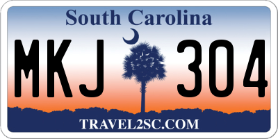 SC license plate MKJ304