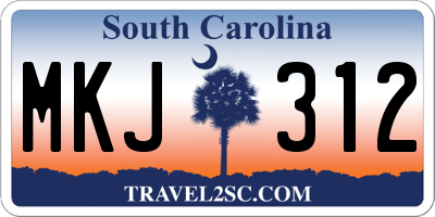 SC license plate MKJ312