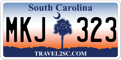 SC license plate MKJ323