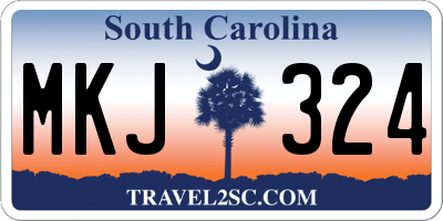 SC license plate MKJ324