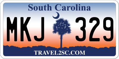SC license plate MKJ329