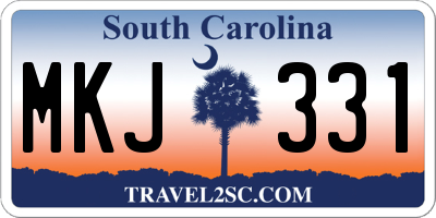 SC license plate MKJ331