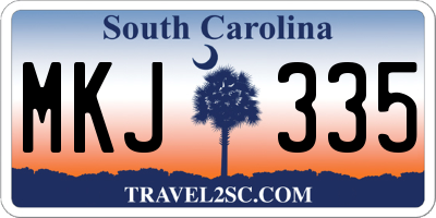 SC license plate MKJ335