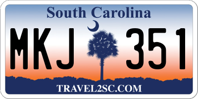 SC license plate MKJ351