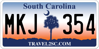 SC license plate MKJ354