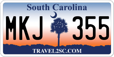SC license plate MKJ355