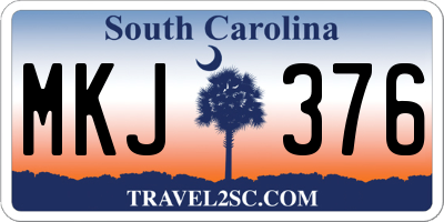 SC license plate MKJ376
