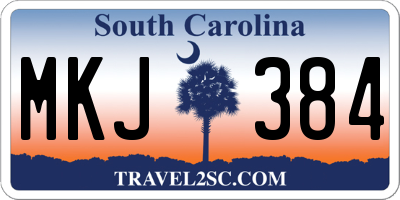 SC license plate MKJ384