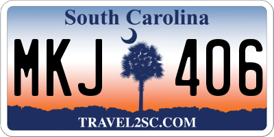 SC license plate MKJ406