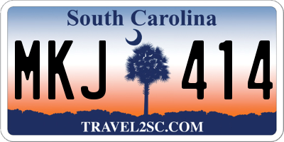 SC license plate MKJ414