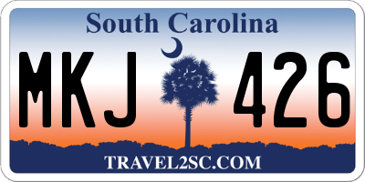 SC license plate MKJ426
