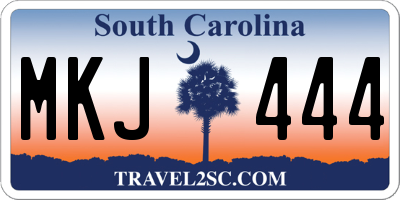 SC license plate MKJ444