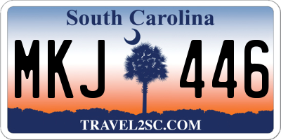SC license plate MKJ446