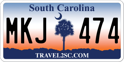 SC license plate MKJ474