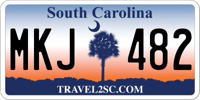 SC license plate MKJ482