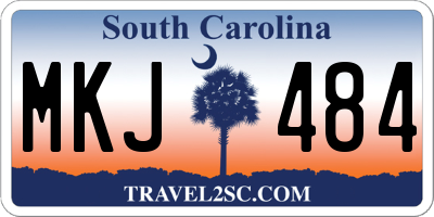 SC license plate MKJ484